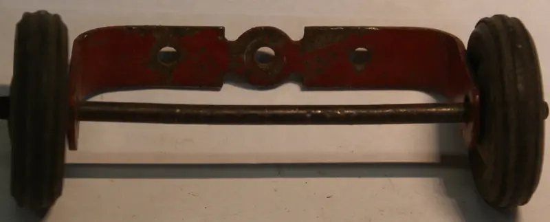 Truck Axle And Wheels. 4" Axle Length Original Part 1