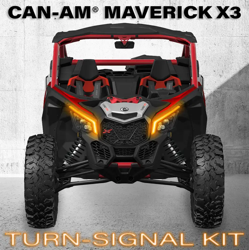 Turn-Signal Plug-&-Play Kit | 2017-2026 Can-Am X3 | Sequential Front Fang Lights W/Taillight Integration 1
