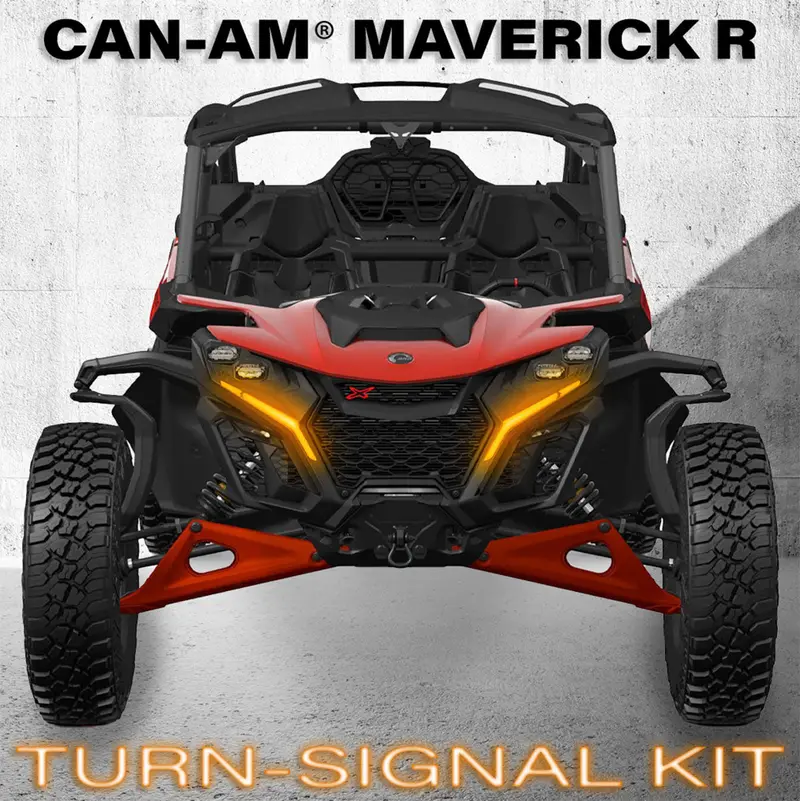 Turn-Signal Plug-&-Play Kit | 2024-2026 Can-Am Maverick R | Sequential Front Fang Lights W/Taillight Integration 1