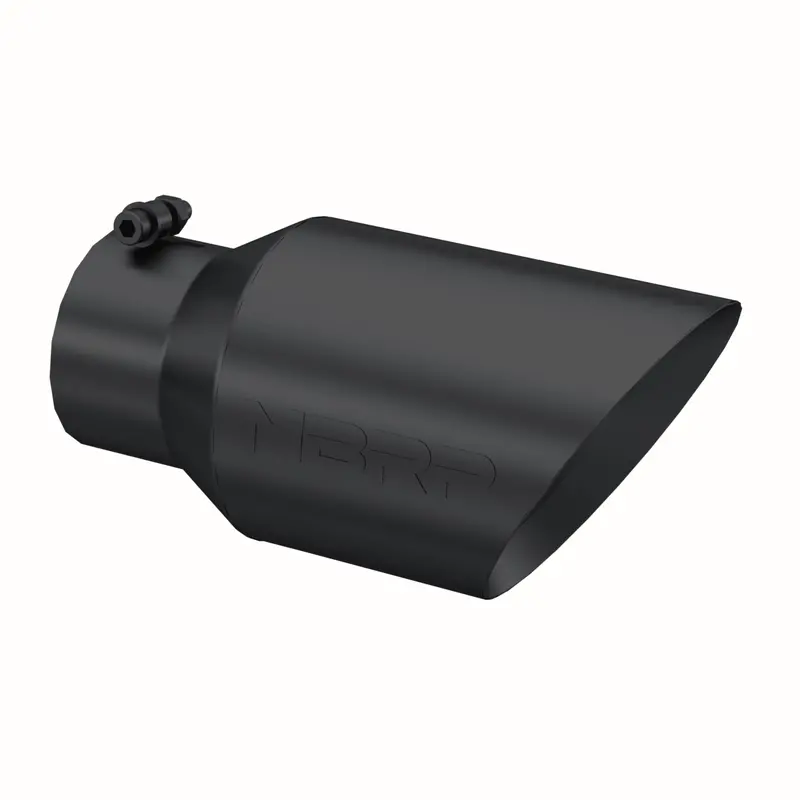 Universal Angled Dual Wall Exhaust Tip Black Finish 4" - 6" X 12" (T5072blk) 1
