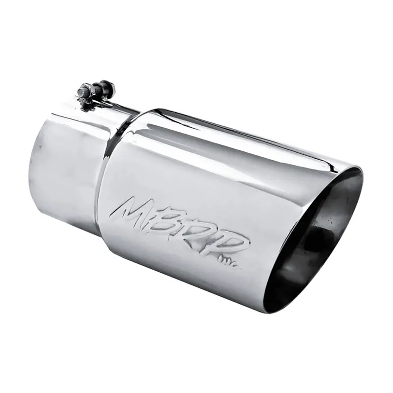 Universal Angled Dual Wall Polished Stainless Steel Exhaust Tip 5" X 6" X 12" (T5074) 1
