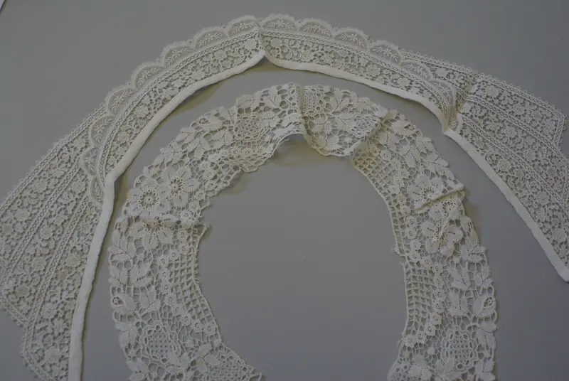 Victorian Vintage Dress Collars.  Fine Lace Details. 1