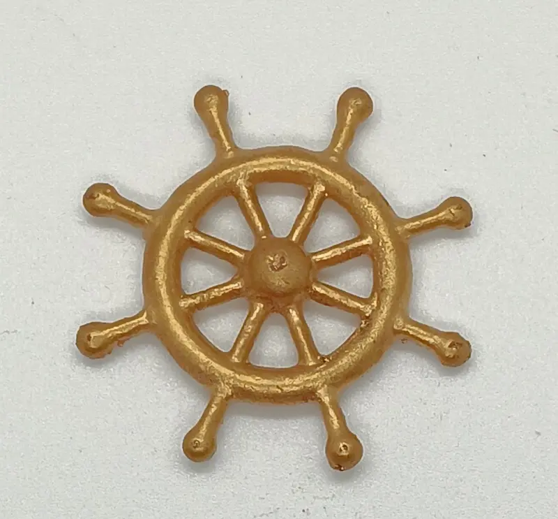 Vintage Boat Steering Wheel 1-1/2" Gold 1