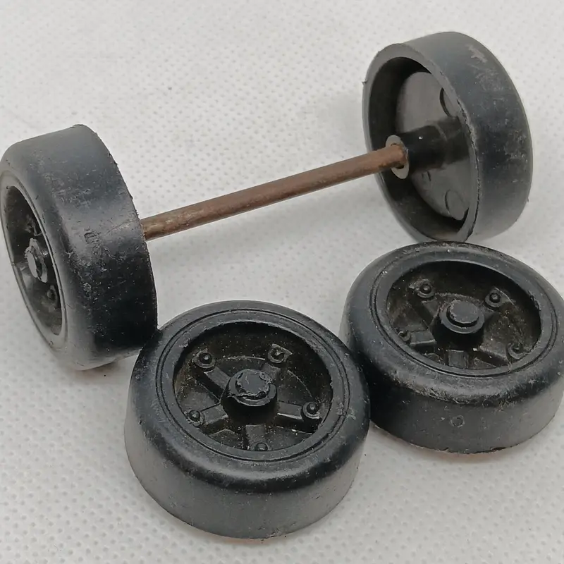 Vintage Original Wheels And One Axle. 1-1/8" 1