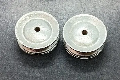 Vintage Slot Car Hubs Aluminum 1" Set Of Two Only 1