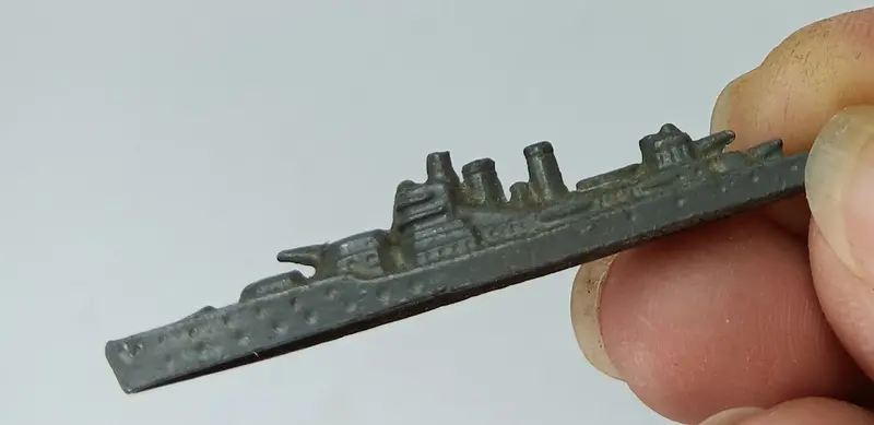 Vintage Tootsie Toy Cracker Jack Premium Cast Naval Boat Game Piece 1