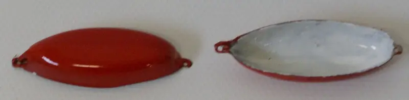 Vintage Toy 1-1/2" Lifeboat  Red. 1