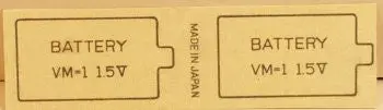 Vintage Toy Battery Insert Label : Replacement. 1