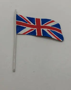 Vintage Toy Boat Flag Tin Handpainted. 1
