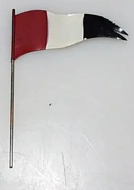 Vintage Toy Boat Pennant Flag Large 2-3/8" Post Is 3-1/4" 1