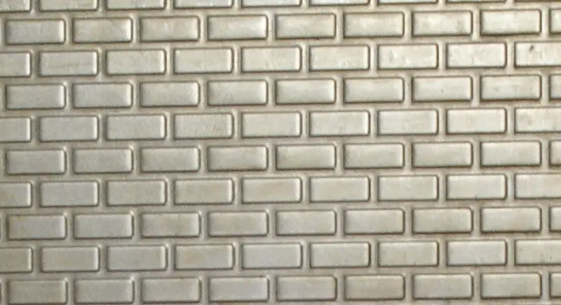 Vintage Toy Brick Pattern Tin Sheets  16 X 8" 1