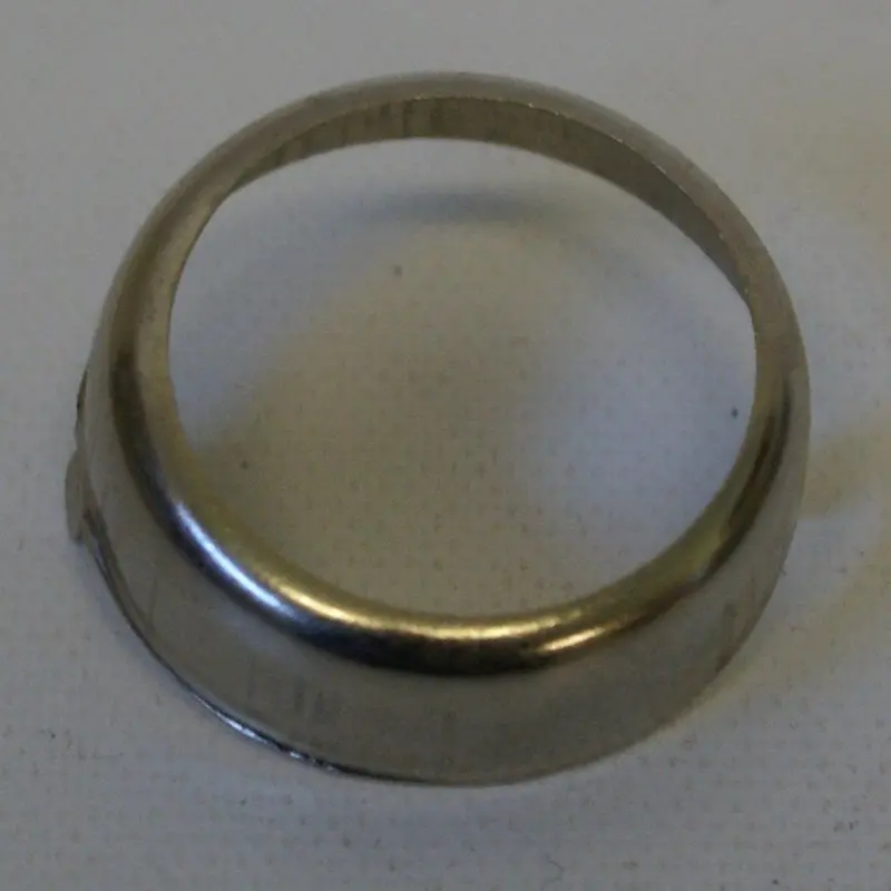 Vintage Toy Nickel Collar.  Dia 1-3/16" With Two Tabs. 1