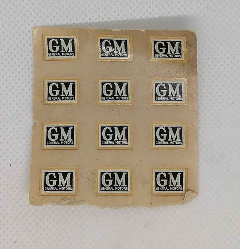 Vintage Toy Original Gm Decals Small 7/16 X 7/16" 1
