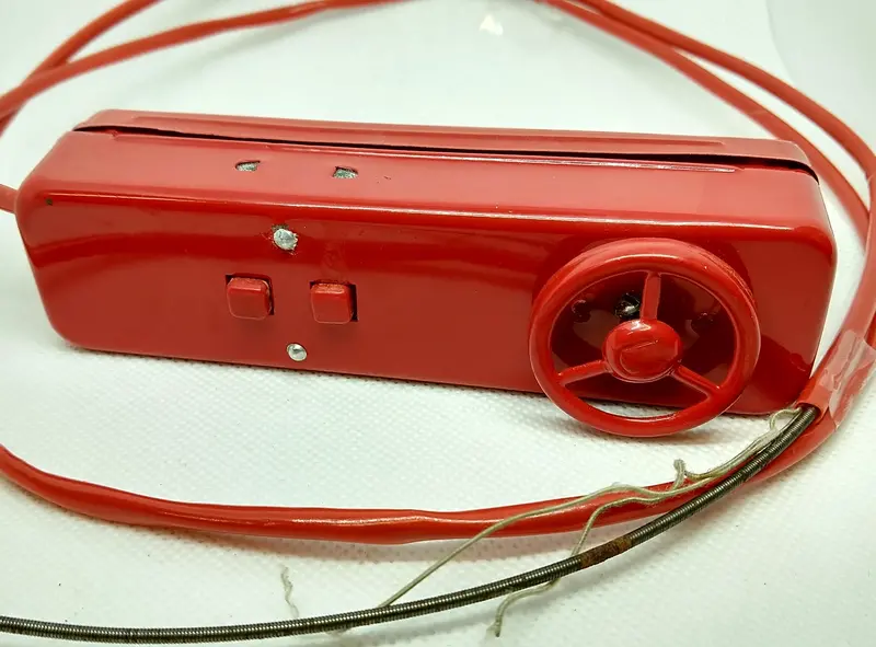 Vintage Toy Remote Control Steering Battery Control Box. Original Red 1