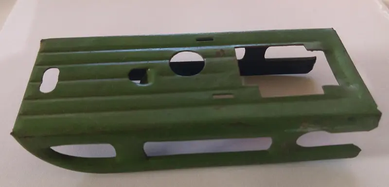 Vintage Toy Sled : Green Tin Sled : Wind-Up Toys 3-1/4" 1