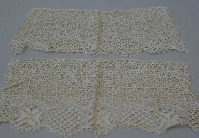 Vintage Victorian Hand Made Lace Cuffs. 1