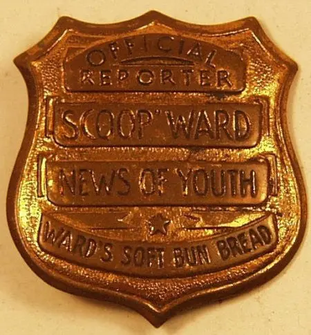 Wards Soft Bun Bread Premium Reporter Badge. 1