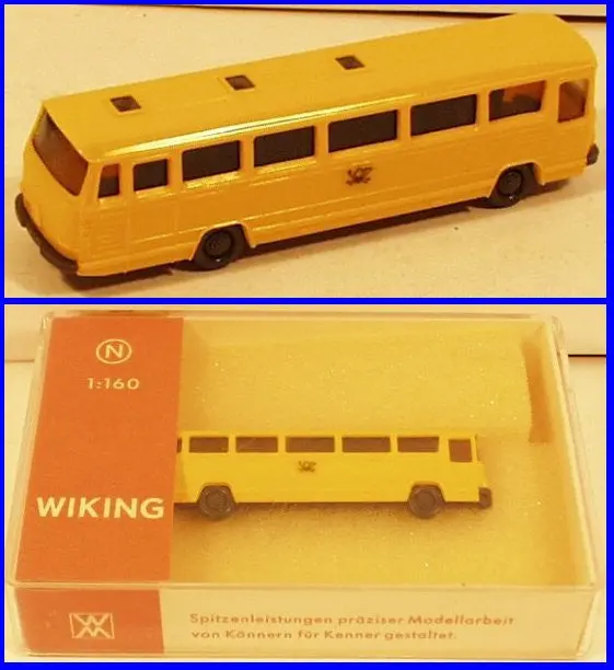 Wiking N Gauge Mercedes Postal Bus 1:160Th Scale 1
