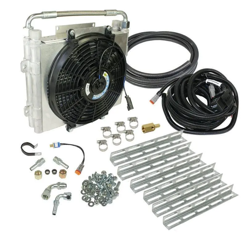 Xtrude Double Stacked Transmission Cooler Kit Universial 5/8In Tubing (1030606-Ds-58) 1