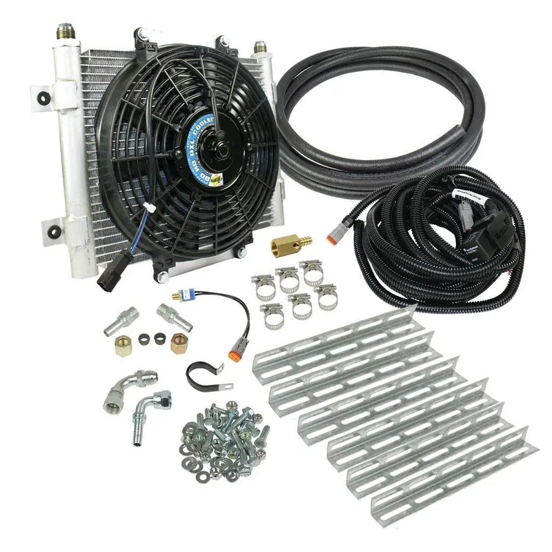 Xtruded Trans Oil Cooler W/ Fan 5/8 Inch Cooler Lines (1030606-5/8) 1