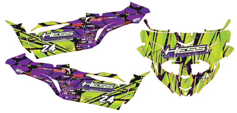 Yamaha Yxz 1000R/Ss Graphic Kit - Hess Motorsports Custom Kit 1