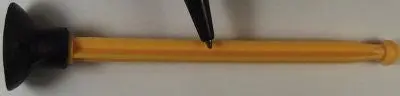 Yellow Space Gun Dart With Locking Nipple On Back. 1