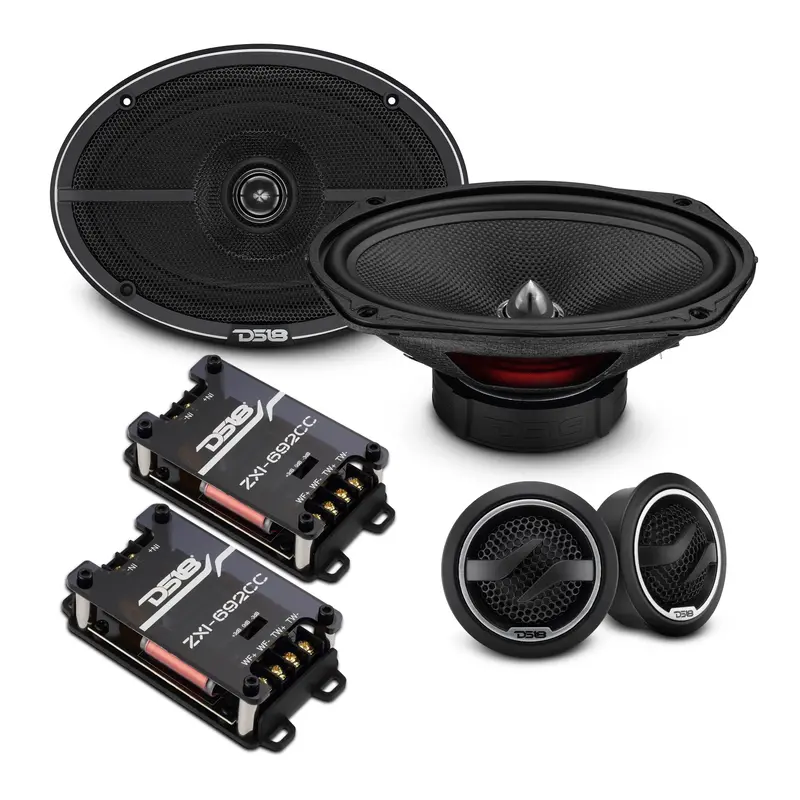 Zxi 6X9” 2-Way Component Speakers With Glass Fiber Cone | 120W Rms 4-Ohm 1