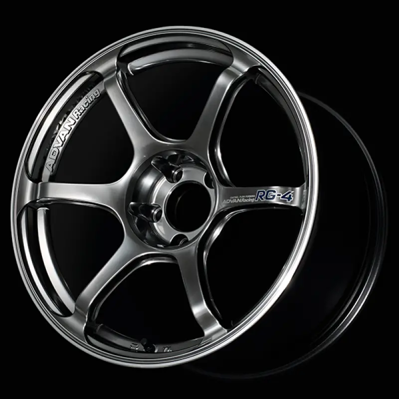Advan Rg-4 Racing Wheel – 17X9.0", +63Mm Offset, 5X114.3 Bolt Pattern, 73Mm Bore, Hyper Black With Ring 1