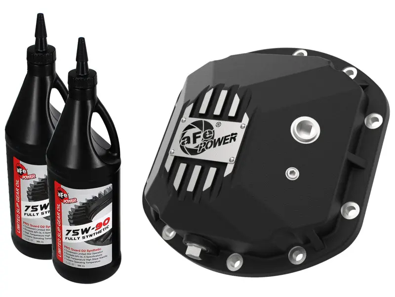 Afe Power Street Series Dana 30 Differential Cover For 1997–2018 Jeep Wrangler Tj/Jk – Machined Fins, Black, Includes Gear Oil 1