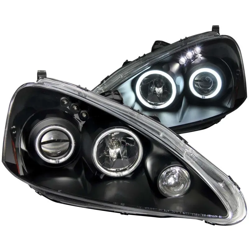Anzo Black Halo Projector Headlights For 2005–2006 Acura Rsx 1