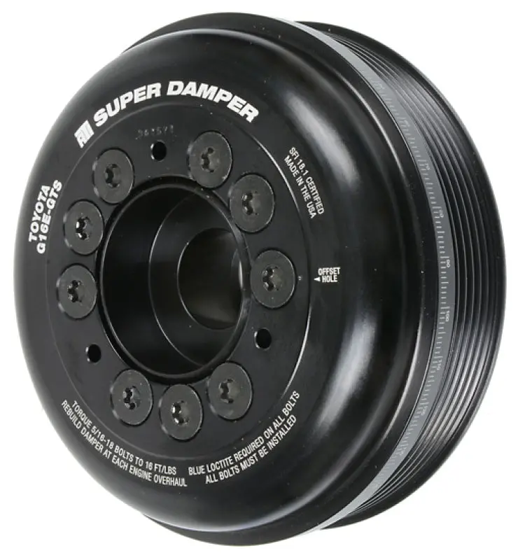 Ati Lightweight Aluminum Harmonic Damper For Toyota G16E-Gts – 5.885" Diameter, 3-Ring Design 1