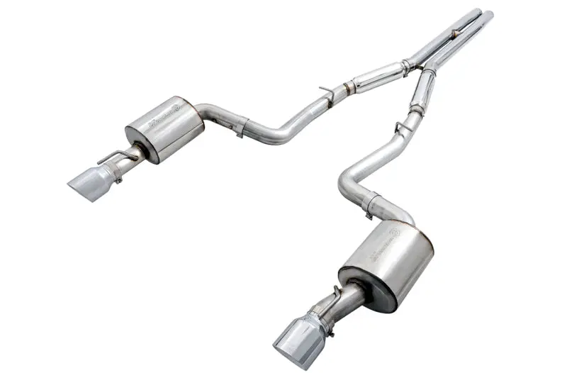 Awe Tuning Non-Resonated Touring Exhaust For 2015+ Dodge Charger (6.4L/6.2L Supercharged) – Silver Tips 1
