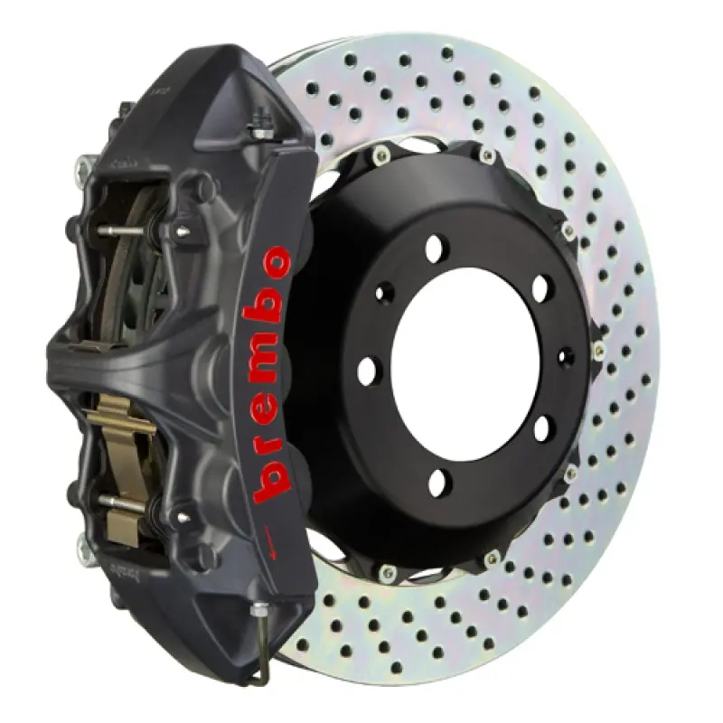 Brembo Grand Touring Sport Bbk: 6-Piston Front Calipers With 355X32Mm Drilled Rotors For 2006–2011 Lexus Gs300 1
