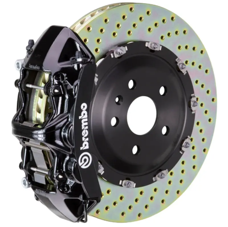 Brembo Gt Big Brake Kit For 2015–2018 Bmw M3 – Front 6-Piston Calipers, 365X34Mm Drilled Two-Piece Rotors, Black 1