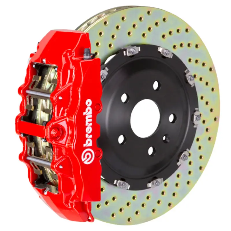 Brembo Gt Big Brake Kit For 2019+ Bmw Z4 And 2020+ Toyota Supra – 6-Piston Calipers, 380X34Mm Drilled Two-Piece Rotors, Red Finish 1