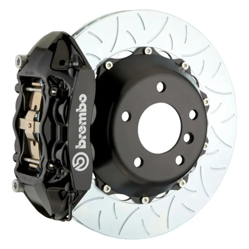 Brembo Gt Rear Big Brake Kit For 2023+ Nissan Z (Rz34) – 4-Piston Cast Calipers, 380X28Mm Slotted Two-Piece Rotors, Type-3 Black Finish 1