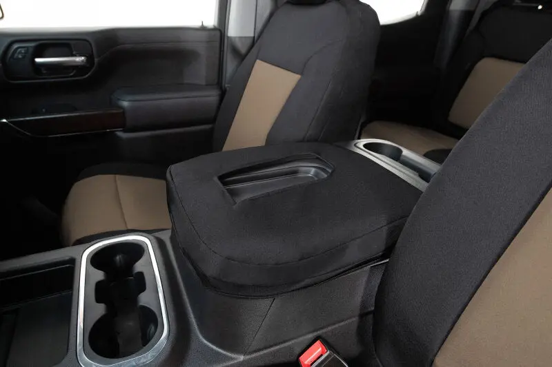 Covercraft Endura Precisionfit Seat Covers – Second Row, Tan/Black, Tailored For 2021–2024 Ford Expedition 1