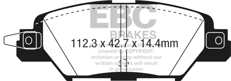 Ebc Redstuff Performance Rear Brake Pads For 2016 Mazda Cx-5 2.0L 1