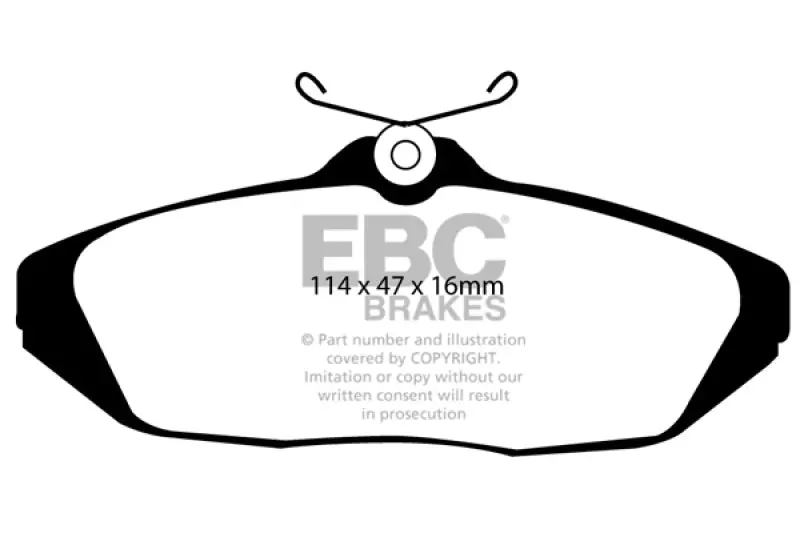 Ebc Redstuff Rear Brake Pads For 2001–2002 Dodge Viper 1