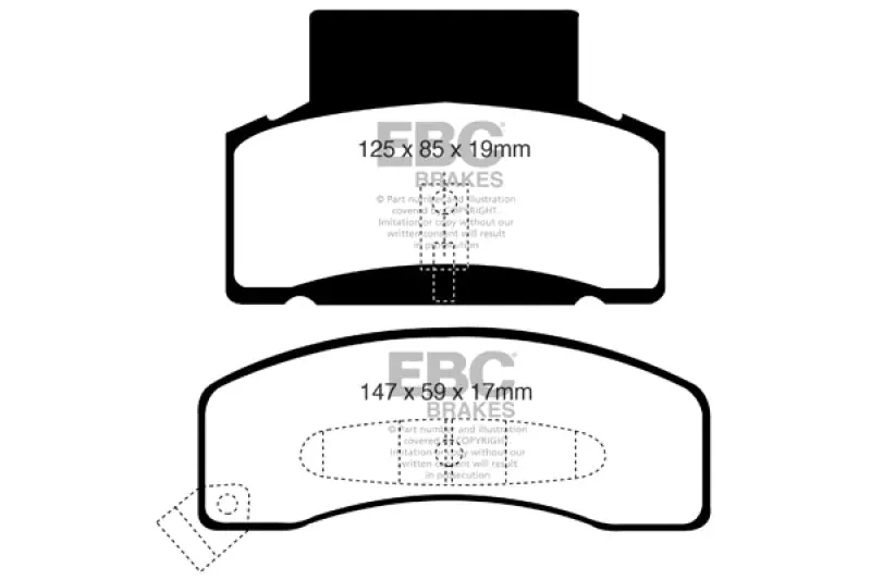 Ebc Ultimax2 Front Brake Pads For 1992–1999 Chevrolet C30 Dual Rear Wheel Trucks 1