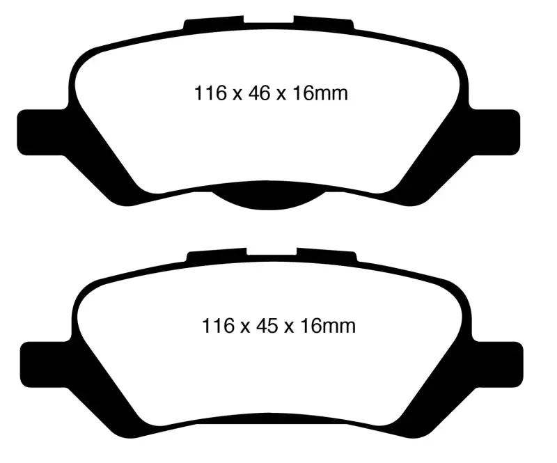 Ebc Yellowstuff Rear Brake Pads For 2008–2015 Toyota Venza 2.7L – Track-Ready Compound With Low Dust Output 1