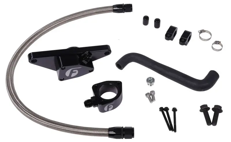 Fleece Performance Cummins Coolant Bypass Kit For 2006–2007 Automatic Transmission Models — Includes Stainless Braided Line 1