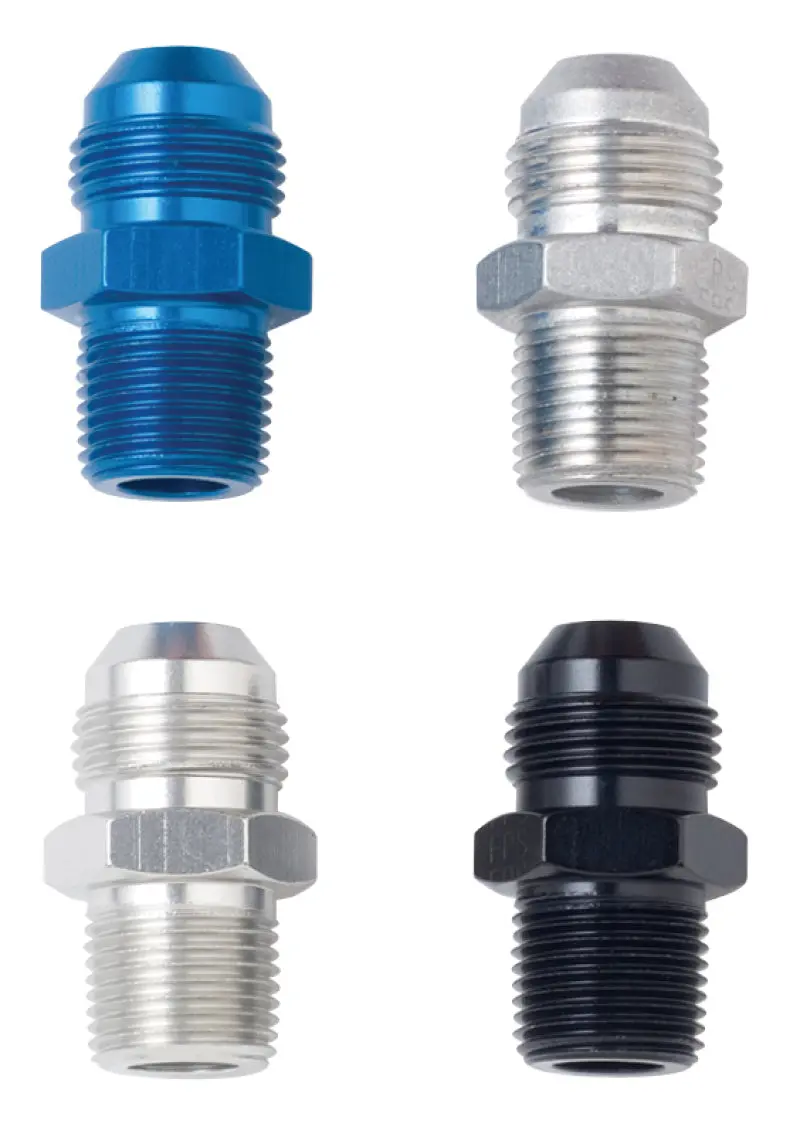Fragola -8An To 1/2" Npt Straight Adapter – Black Anodized Aluminum 1