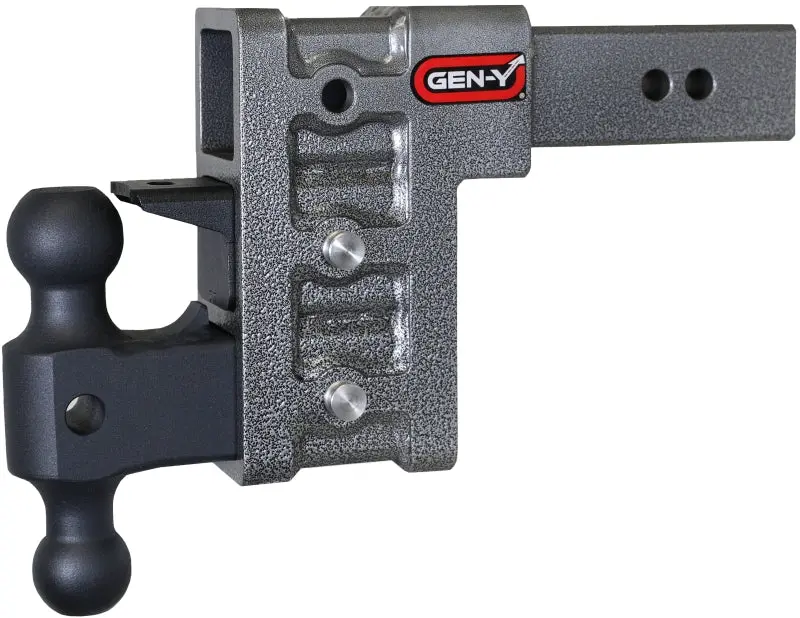 Gen-Y Mega Duty Adjustable Hitch Receiver – 2.5-Inch Shank, 6-Inch Drop, 3,000-Lb Tw / 21,000-Lb Gtw W/ Dual-Ball & Pintle Lock Options 1