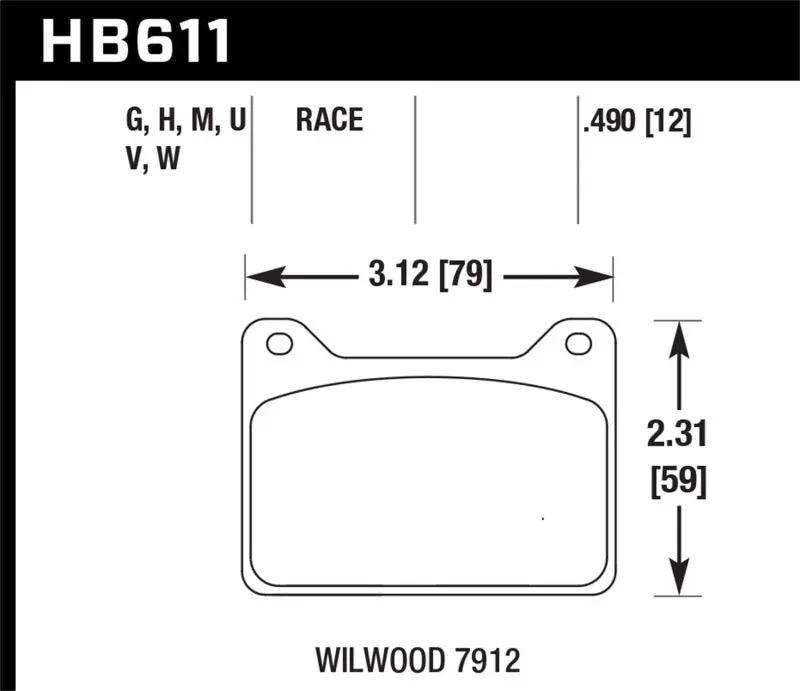 Hawk Wilwood Dtc-60 Race Brake Pads – High-Temp Track Compound For 7912 Caliper Applications 1