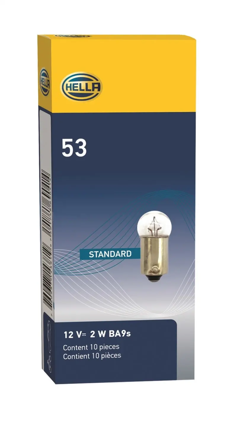 Hella Ba9S Miniature Bulb – 12V, 2W, Single-Contact (1Cp), G3.5 Base For Indicator & Interior Lighting 1