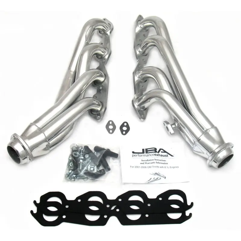 Jba Silver Ceramic-Coated Headers For 2001–2003 Gm Trucks With 8.1L Big Block Chevy (No Egr Or A.I.R.) – 1-3/4" Primary Tubes 1