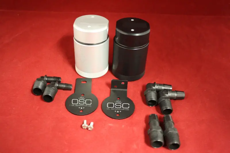 J&L Oil Separator Base Kit – 3.0-Gallon Capacity, Clear Anodized Housing With Mounting Brackets & Fittings 1