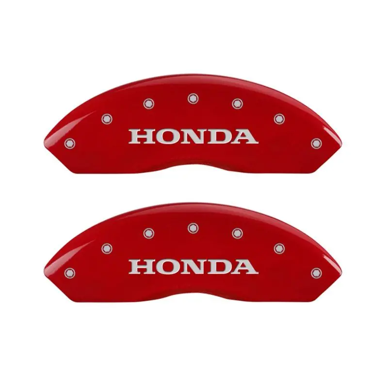 Mgp 4 Caliper Covers Engraved Front Honda Engraved Rear H Logo Red Finish Silver Ch 1