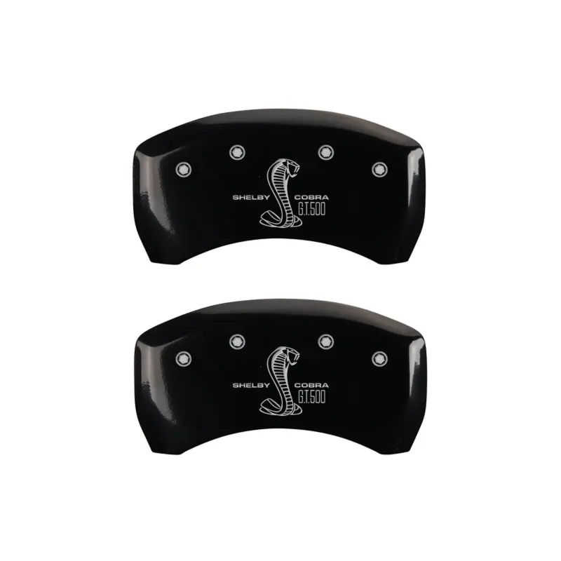 Mgp Engraved Rear Caliper Covers – Snake Design, Black Base With Silver Accent 1